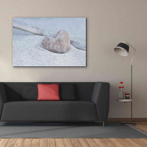 Image of 'Stone Heart Beach Still' by Andrea Haase, Giclee Canvas Wall Art,60 x 40