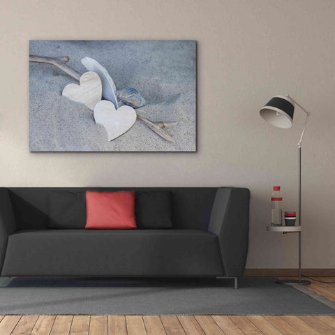 Image of 'Heart And Feather Beach Still' by Andrea Haase, Giclee Canvas Wall Art,60 x 40
