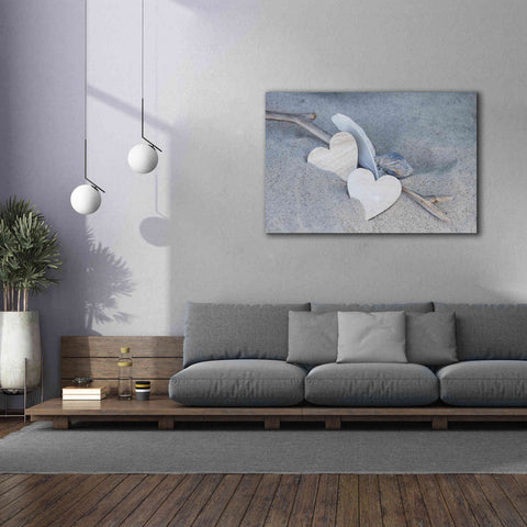 Image of 'Heart And Feather Beach Still' by Andrea Haase, Giclee Canvas Wall Art,60 x 40