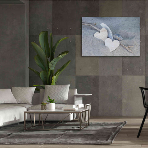 Image of 'Heart And Feather Beach Still' by Andrea Haase, Giclee Canvas Wall Art,60 x 40