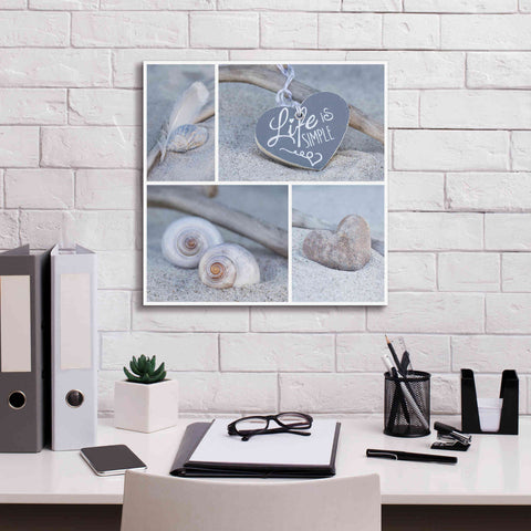 Image of 'Summer Beach Still Life Collage' by Andrea Haase, Giclee Canvas Wall Art,18 x 18