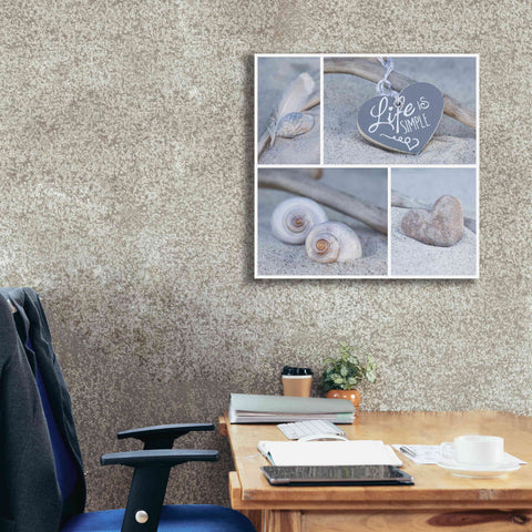 Image of 'Summer Beach Still Life Collage' by Andrea Haase, Giclee Canvas Wall Art,26 x 26