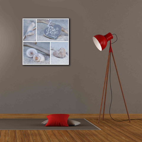 Image of 'Summer Beach Still Life Collage' by Andrea Haase, Giclee Canvas Wall Art,26 x 26