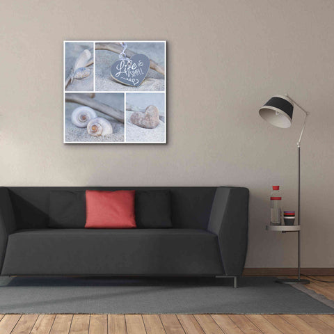 Image of 'Summer Beach Still Life Collage' by Andrea Haase, Giclee Canvas Wall Art,37 x 37