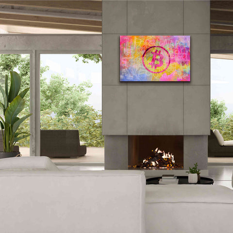Image of 'Street Art Bitcoin' by Andrea Haase, Giclee Canvas Wall Art,40 x 26