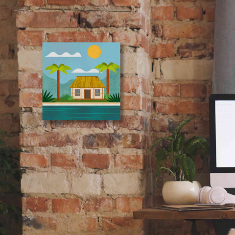Image of 'Tropical Island Hideaway' by Andrea Haase, Giclee Canvas Wall Art,12 x 12