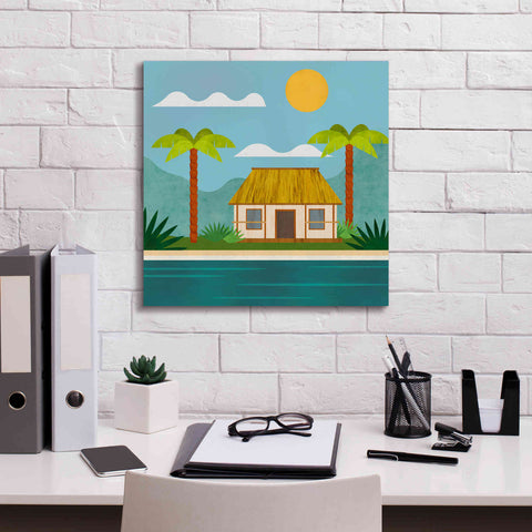 Image of 'Tropical Island Hideaway' by Andrea Haase, Giclee Canvas Wall Art,18 x 18