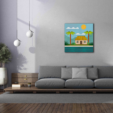 Image of 'Tropical Island Hideaway' by Andrea Haase, Giclee Canvas Wall Art,37 x 37