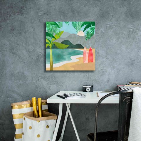 Image of 'Secret Surf Spot' by Andrea Haase, Giclee Canvas Wall Art,18 x 18