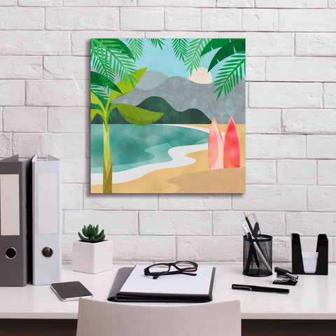 Image of 'Secret Surf Spot' by Andrea Haase, Giclee Canvas Wall Art,18 x 18