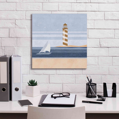 Image of 'cape Cod Lighthouse' by Andrea Haase, Giclee Canvas Wall Art,18 x 18