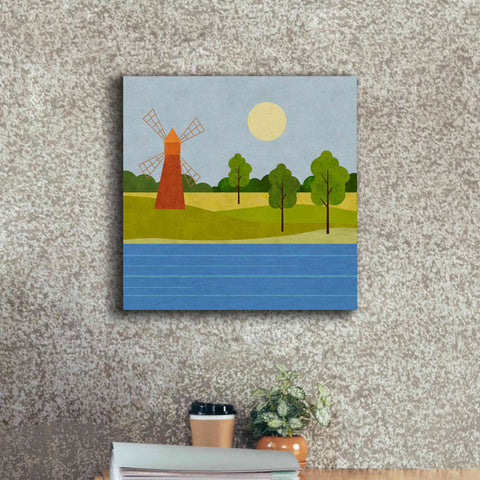 Image of 'The Old Windmill' by Andrea Haase, Giclee Canvas Wall Art,18 x 18