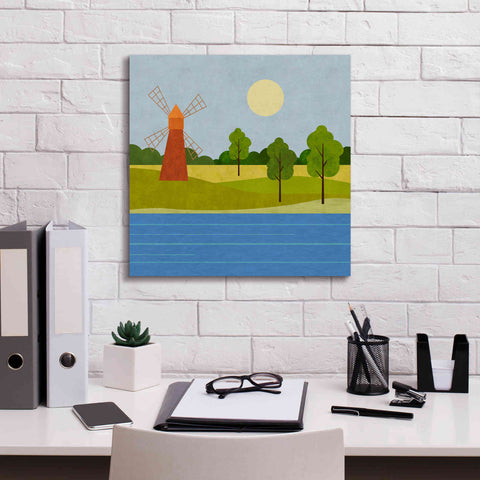 Image of 'The Old Windmill' by Andrea Haase, Giclee Canvas Wall Art,18 x 18