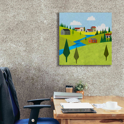 Image of 'River Valley Village II' by Andrea Haase, Giclee Canvas Wall Art,26 x 26