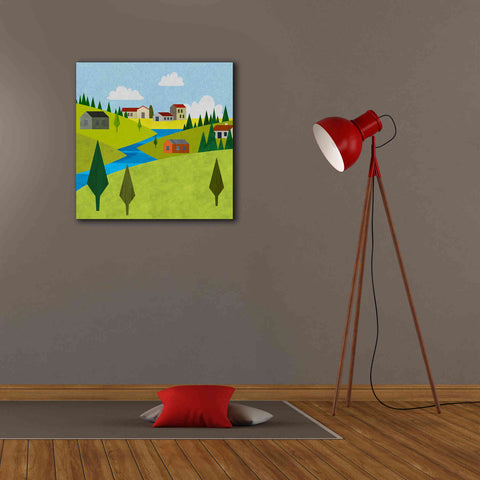 Image of 'River Valley Village II' by Andrea Haase, Giclee Canvas Wall Art,26 x 26
