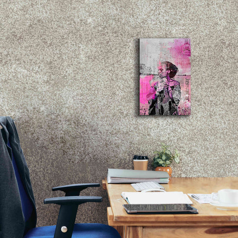 Image of 'Los Angeles City Girl Pink' by Andrea Haase, Giclee Canvas Wall Art,12 x 18
