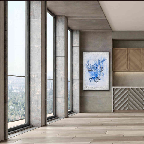 Image of 'Blue Flower Dream' by Andrea Haase, Giclee Canvas Wall Art,40 x 60