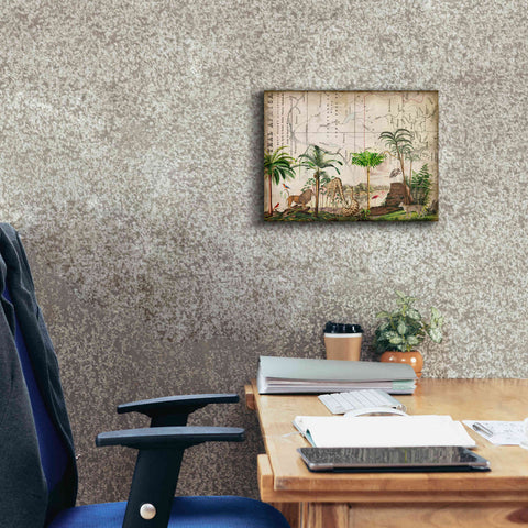 Image of 'Wild Animals Paradise Green' by Andrea Haase Giclee Canvas Wall Art,16 x 12