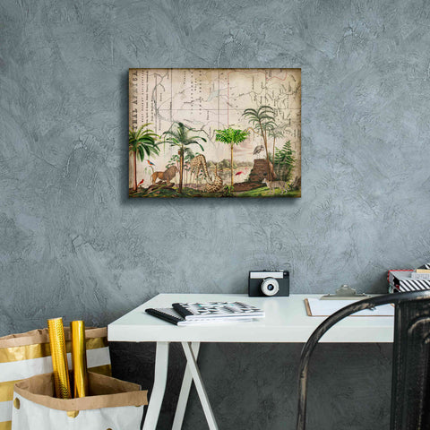 Image of 'Wild Animals Paradise Green' by Andrea Haase Giclee Canvas Wall Art,16 x 12