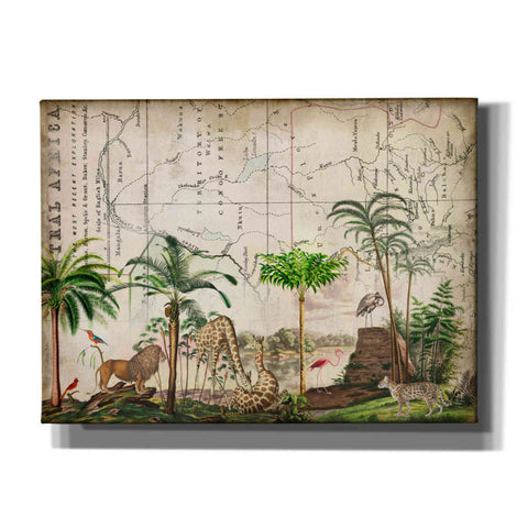 Image of 'Wild Animals Paradise Green' by Andrea Haase Giclee Canvas Wall Art