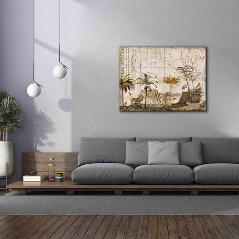 Image of 'Wild Animals Paradise Brown' by Andrea Haase Giclee Canvas Wall Art,54 x 40