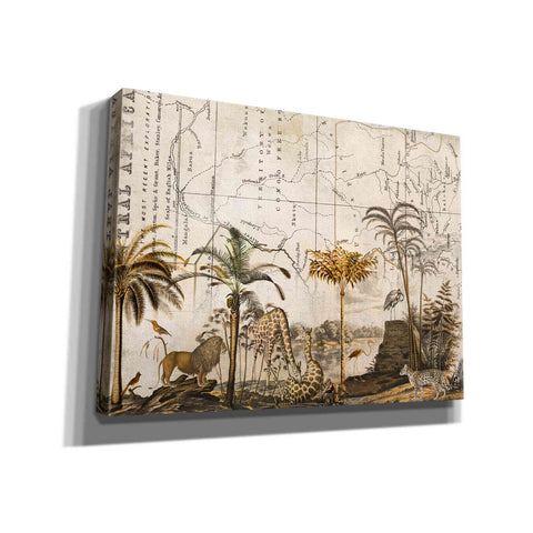 Image of 'Wild Animals Paradise Brown' by Andrea Haase Giclee Canvas Wall Art