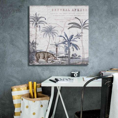 Image of 'Hippo Adventure' by Andrea Haase Giclee Canvas Wall Art,26 x 26
