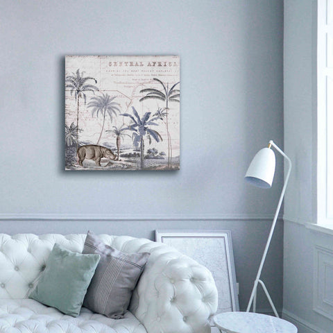 Image of 'Hippo Adventure' by Andrea Haase Giclee Canvas Wall Art,37 x 37