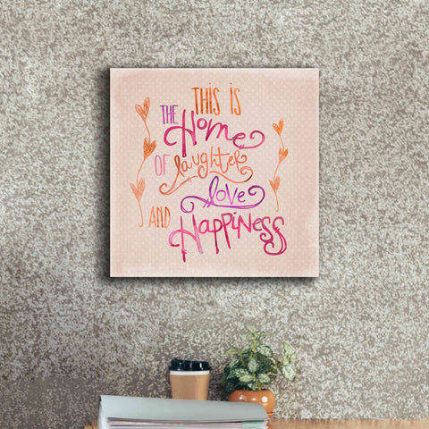 Image of 'Home Of Happiness' by Andrea Haase Giclee Canvas Wall Art,18 x 18