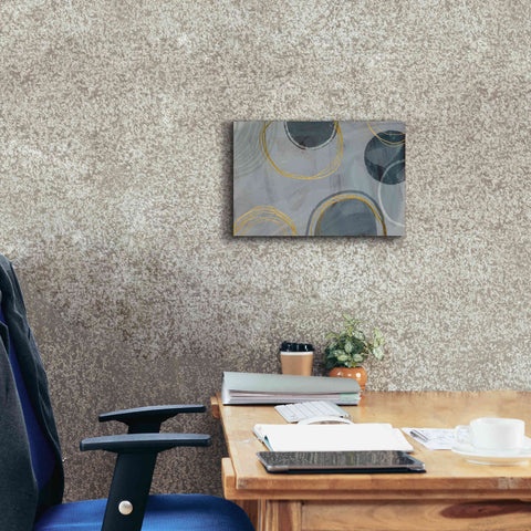 Image of 'Golden Line Abstraction' by Andrea Haase Giclee Canvas Wall Art,18 x 12