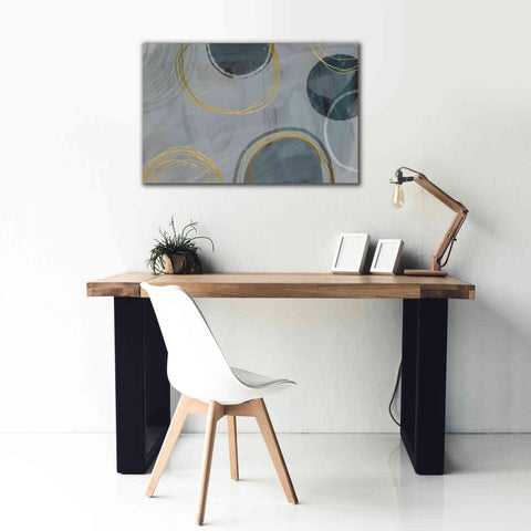Image of 'Golden Line Abstraction' by Andrea Haase Giclee Canvas Wall Art,40 x 26