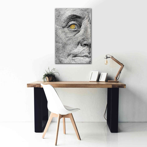 Image of 'Money Rules The World' by Andrea Haase Giclee Canvas Wall Art,26 x 40