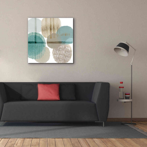 Image of 'Teal Harmony I' by Flora Kouta Giclee Canvas Wall Art,37 x 37