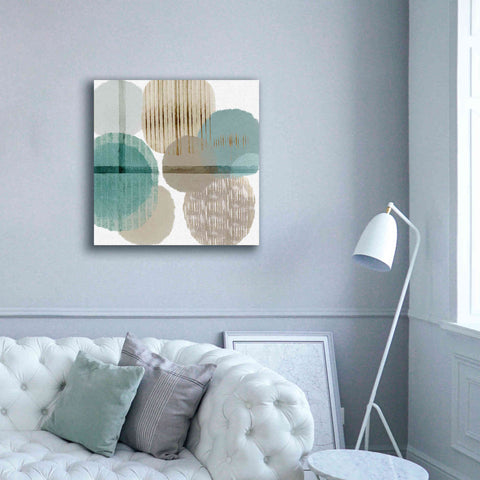 Image of 'Teal Harmony I' by Flora Kouta Giclee Canvas Wall Art,37 x 37