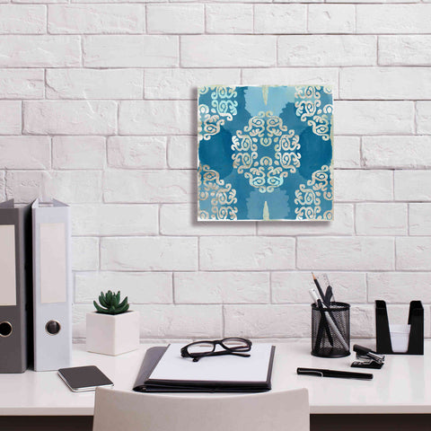 Image of 'Royal Blue Tile III' by Flora Kouta Giclee Canvas Wall Art,12 x 12