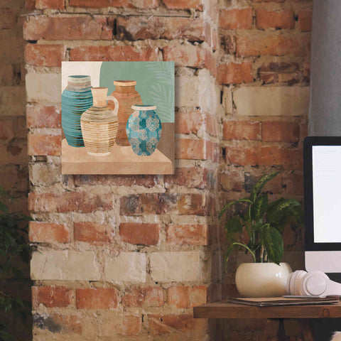 Image of 'Earthenware Pots I' by Flora Kouta Giclee Canvas Wall Art,12 x 12