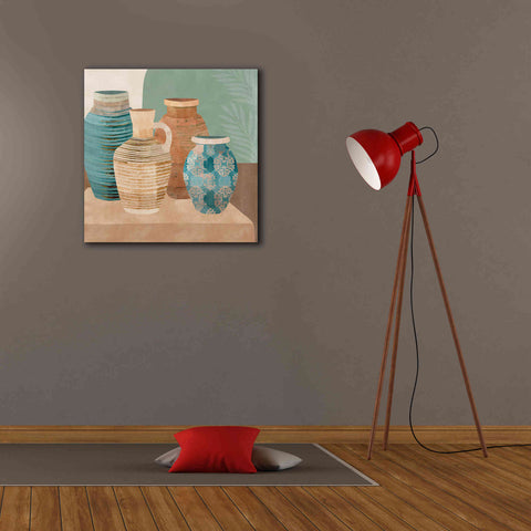 Image of 'Earthenware Pots I' by Flora Kouta Giclee Canvas Wall Art,26 x 26