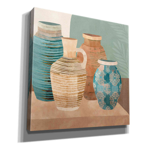 Image of 'Earthenware Pots I' by Flora Kouta Giclee Canvas Wall Art