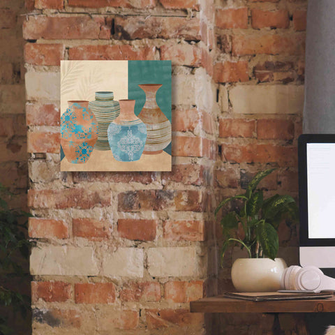 Image of 'Earthenware Pots II' by Flora Kouta Giclee Canvas Wall Art,12 x 12