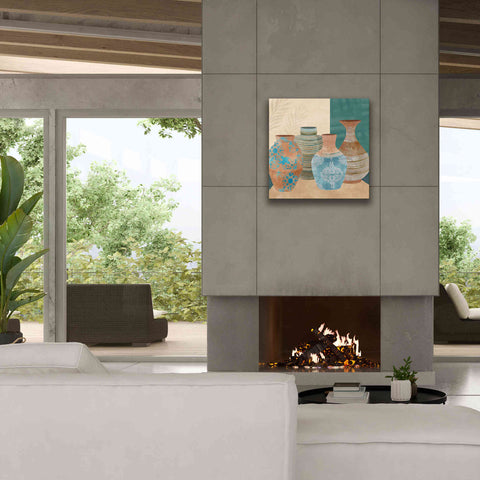 Image of 'Earthenware Pots II' by Flora Kouta Giclee Canvas Wall Art,26 x 26