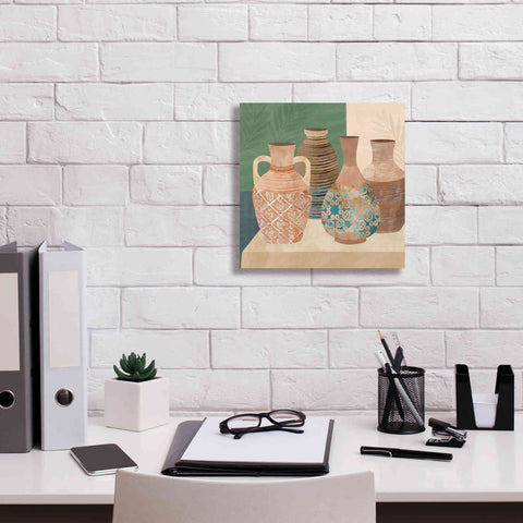 Image of 'Earthenware Pots III' by Flora Kouta Giclee Canvas Wall Art,12 x 12