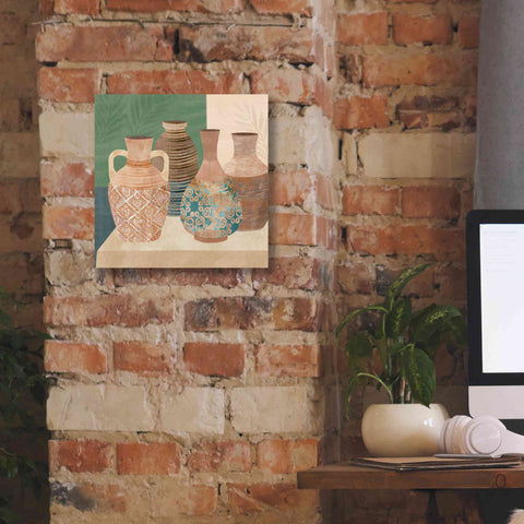 Image of 'Earthenware Pots III' by Flora Kouta Giclee Canvas Wall Art,12 x 12