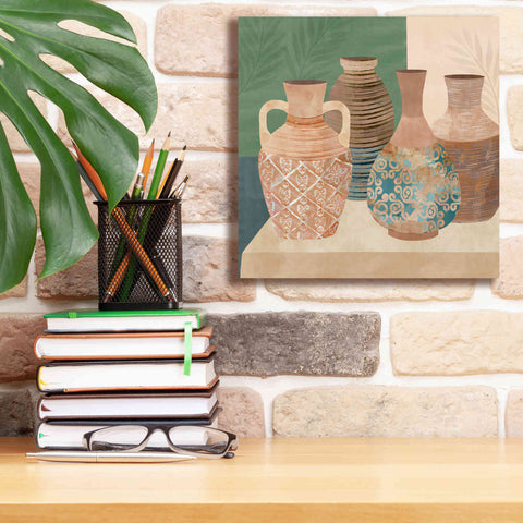 Image of 'Earthenware Pots III' by Flora Kouta Giclee Canvas Wall Art,12 x 12