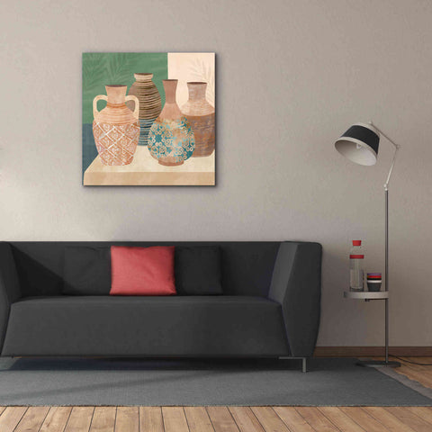Image of 'Earthenware Pots III' by Flora Kouta Giclee Canvas Wall Art,37 x 37