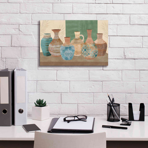 Image of 'Earthenwared Pots IV' by Flora Kouta Giclee Canvas Wall Art,18 x 12