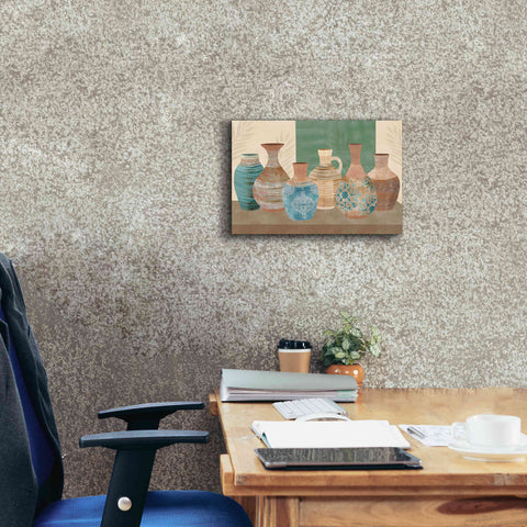 Image of 'Earthenwared Pots IV' by Flora Kouta Giclee Canvas Wall Art,18 x 12