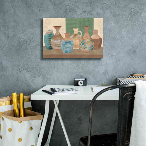 Image of 'Earthenwared Pots IV' by Flora Kouta Giclee Canvas Wall Art,18 x 12
