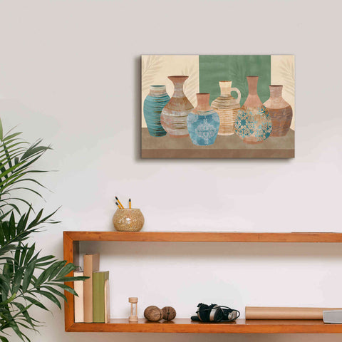 Image of 'Earthenwared Pots IV' by Flora Kouta Giclee Canvas Wall Art,18 x 12