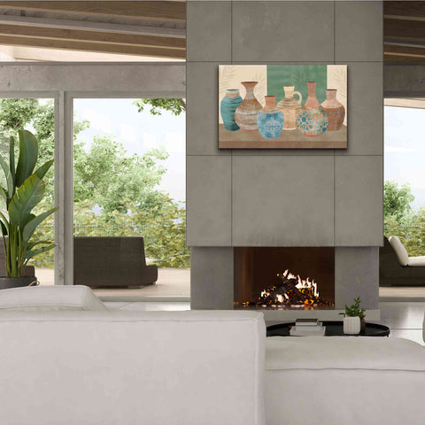 Image of 'Earthenwared Pots IV' by Flora Kouta Giclee Canvas Wall Art,40 x 26