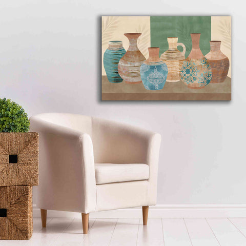 Image of 'Earthenwared Pots IV' by Flora Kouta Giclee Canvas Wall Art,40 x 26